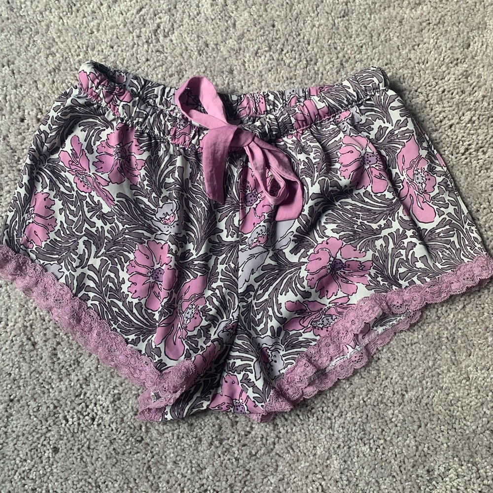 Floral purple pajama shorts - size XS
